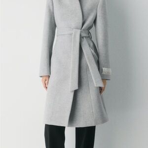NWT Aritzia Heirloom Gray Belted Coat